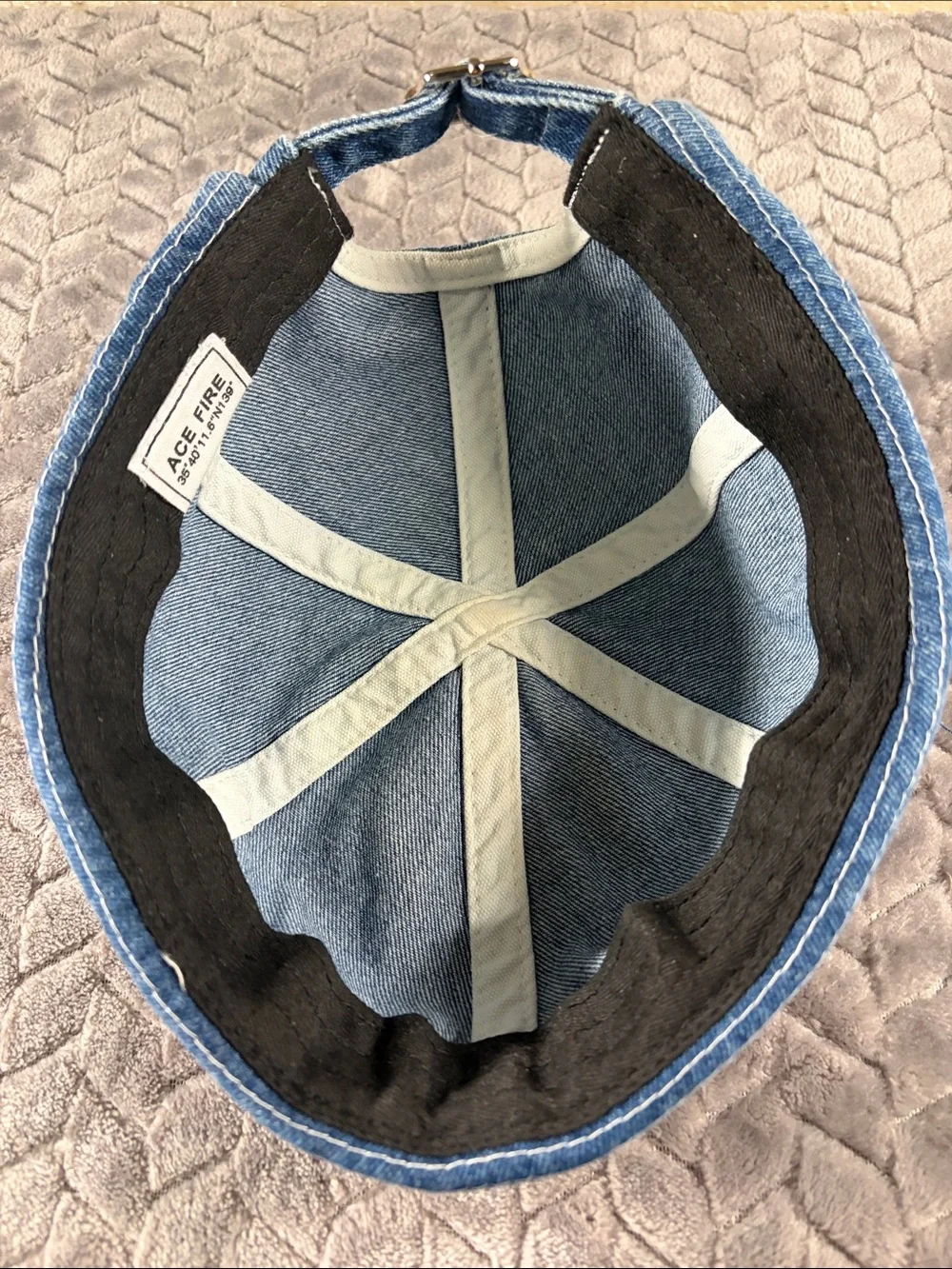 NWOT Ace Fire Men’s Medium Blue Denim Docker Cap